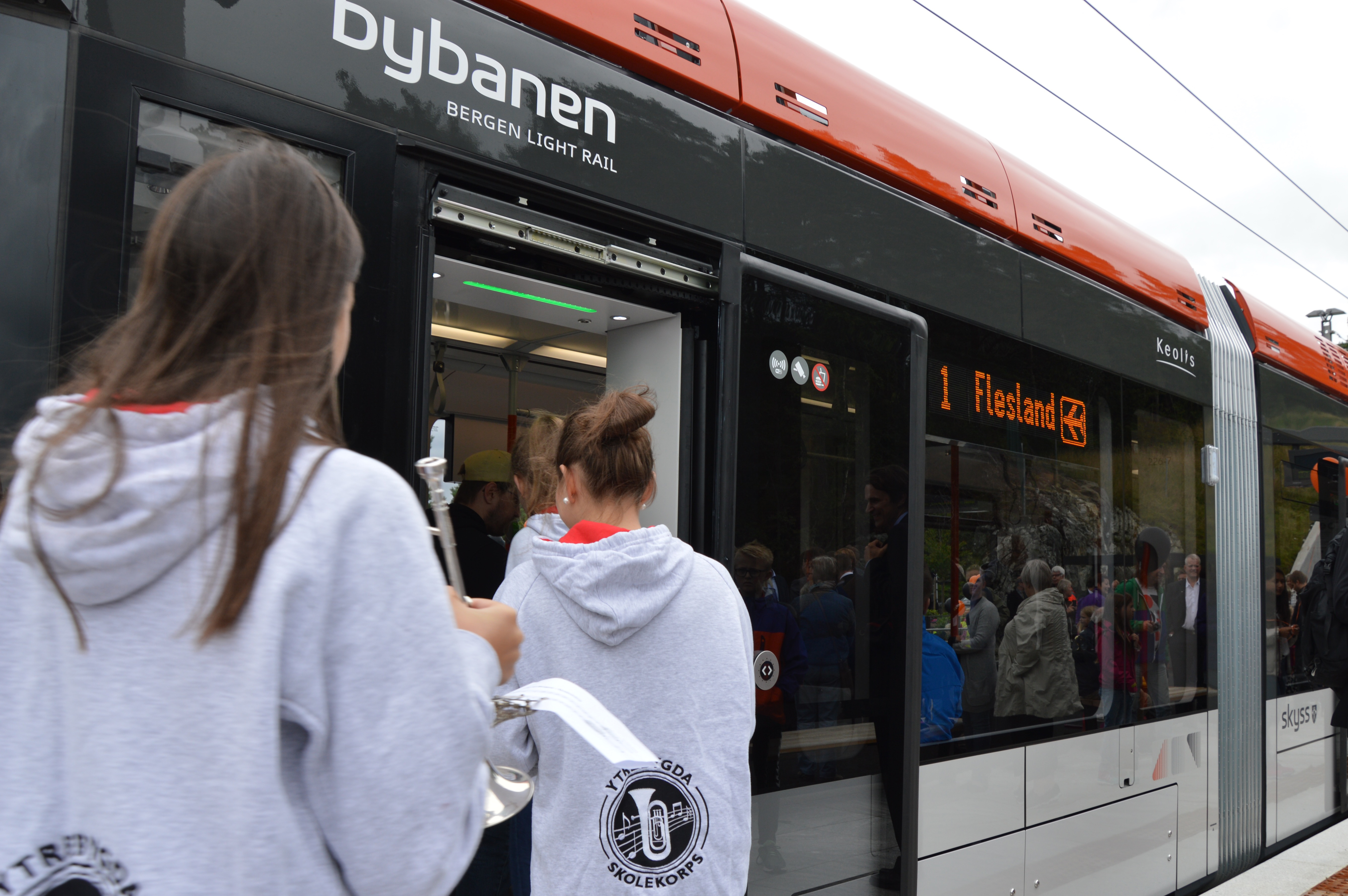 Spilling i bybanevognen